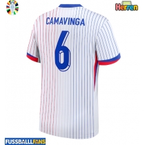 Frankreich Eduardo Camavinga #6 Auswärtstrikot EM 2024 Kurzarm